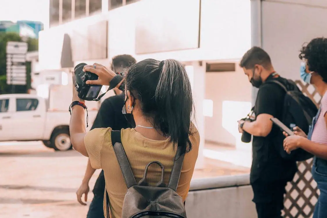 someone is taking a photo